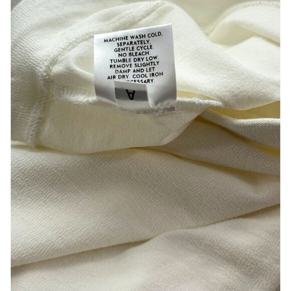 Eileen Fisher White Stretch Crepe Pants Slim Fit Ankle Pull-On Stretch Size S - Picture 8 of 9